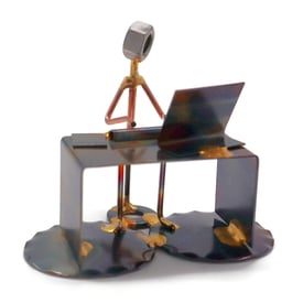 Computer man desk ornament