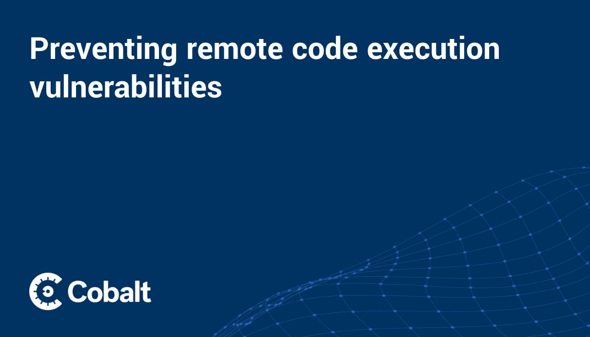 Preventing remote code execution vulnerabilities