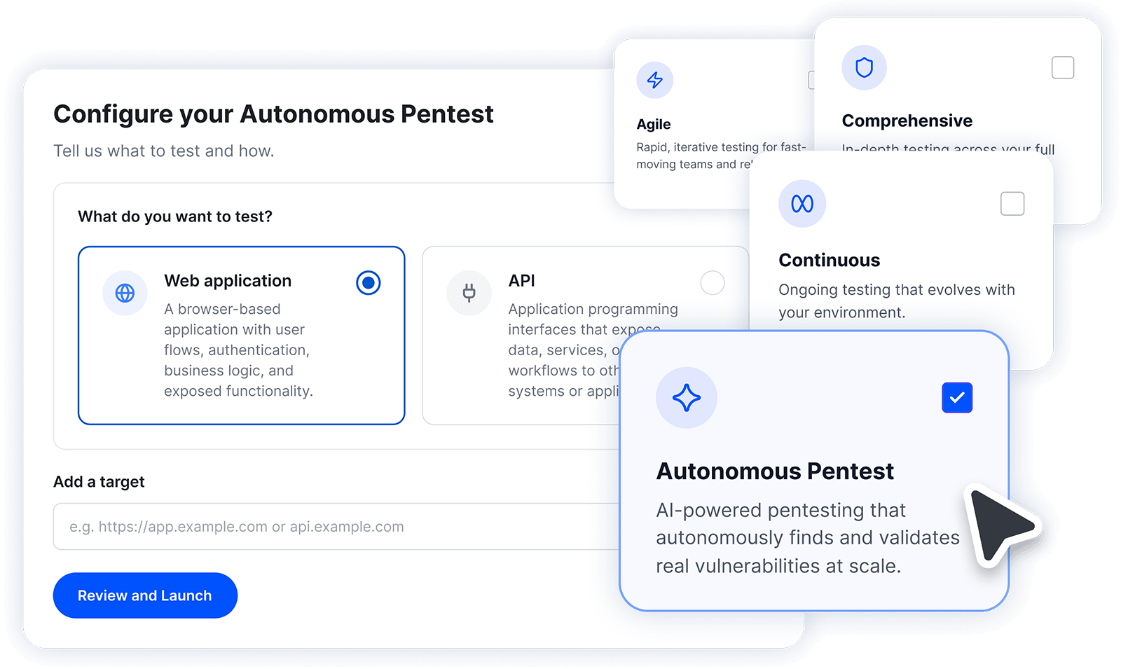 Configure autonomous pentest diagram
