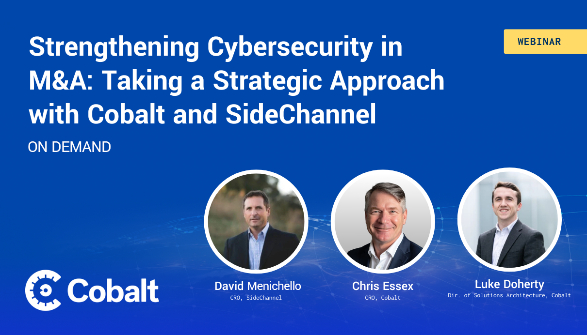 Strengthening Cybersecurity in M&A, webinar thumbnail